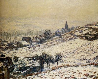 Claude Monet - Winter At Giverny 1885 | Artelista.com
