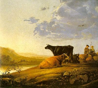 Young Herdsman With Cows
