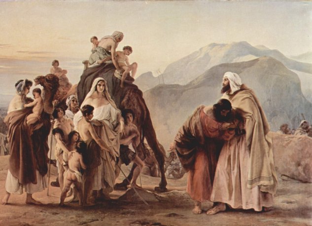  Zusammentreffen von Jakob und Esau, Detail
