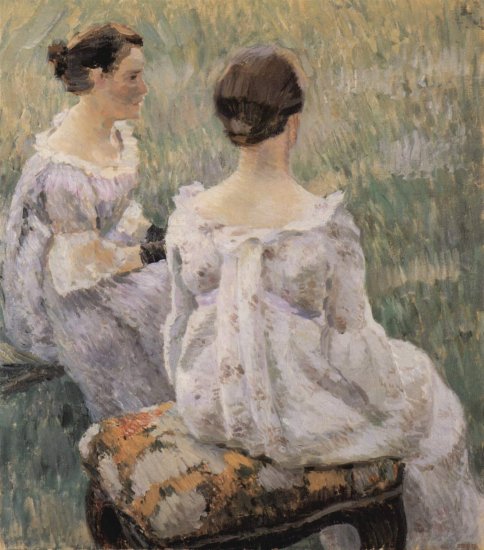  Zwei sitzende Damen
